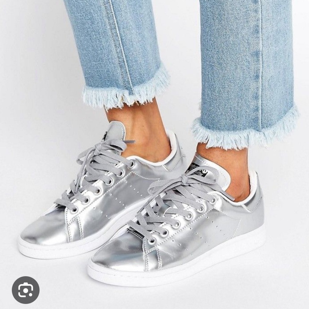 Adidas x Raf Simons Stan Smith ‘Metallic Silver’ Sneakers